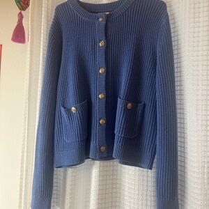H&M Blue Cardigan Women's Sweater
